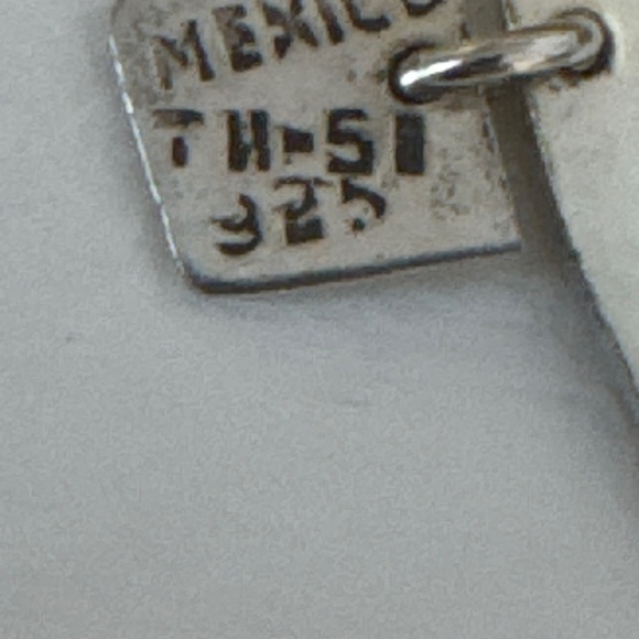 Sterling silver Holiday tree earrings. 925 - Picture 3 of 4